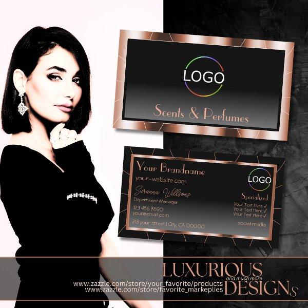 Luxury Rose Gold Cool Black Gradient with Logo