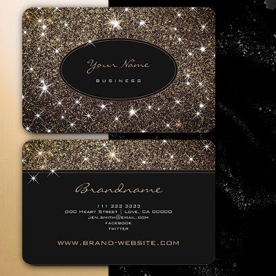 Luxury Rose Gold Glitter Luminous Stars Elegant