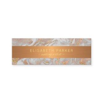 Luxury rose gold grey marble stone makeup artist mini