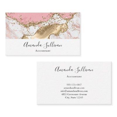 Luxury Rose Gold Pink Marble Design