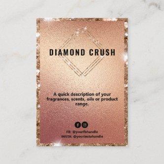 Luxury Rose Gold Product Price List Card