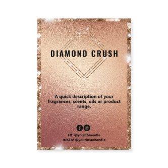 Luxury Rose Gold Product Price List Card