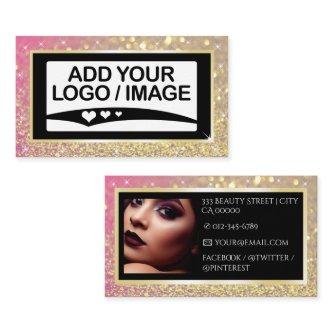 Luxury Rose Gold Sparkle Logo Photo Template