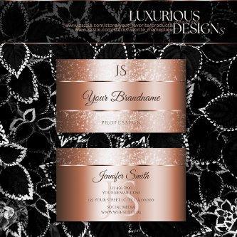 Luxury Rose Gold Sparkly Glitter and Initials