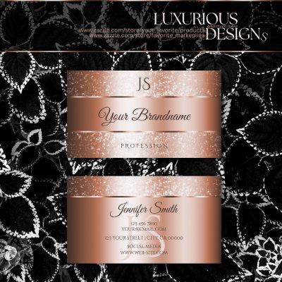 Luxury Rose Gold Sparkly Glitter and Initials