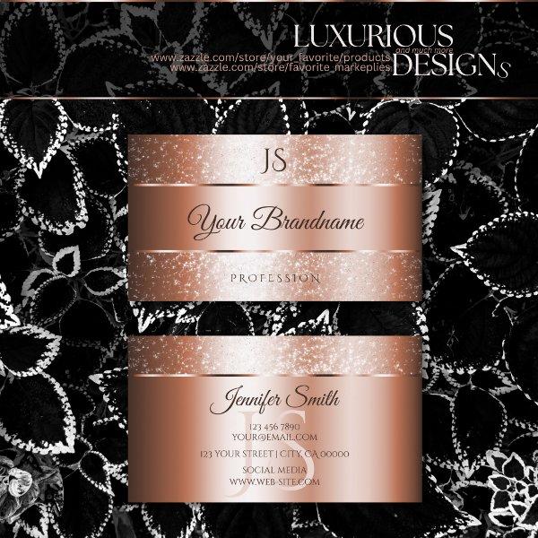 Luxury Rose Gold Sparkly Glitter and Initials