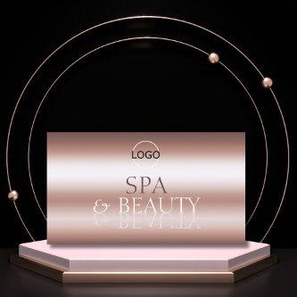 Luxury Rose Gold Stylish Mirror Font with Logo