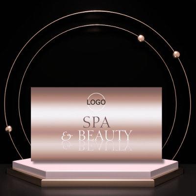 Luxury Rose Gold Stylish Mirror Font with Logo