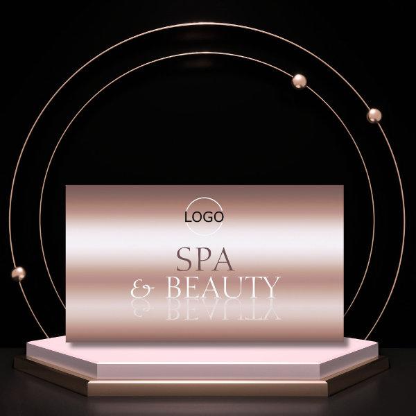 Luxury Rose Gold Stylish Mirror Font with Logo