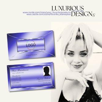 Luxury Royal Blue Silver Decor with Logo and Photo