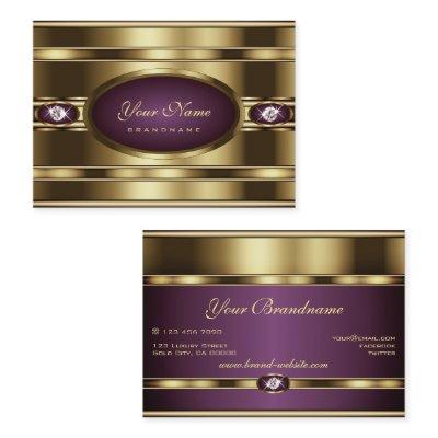 Luxury Shimmery Gold and Purple Glitzy Rhinestones