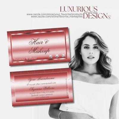 Luxury Shimmery Red with Diamonds Noble and Modern