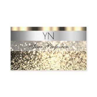 Luxury Silver and Gold Sparkling Glitter Monogram