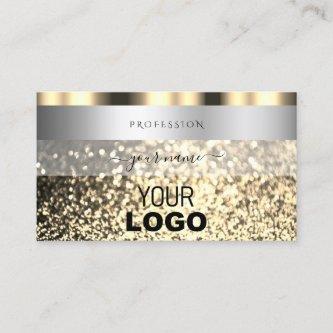 Luxury Silver and Gold Sparkling Glitter with Logo