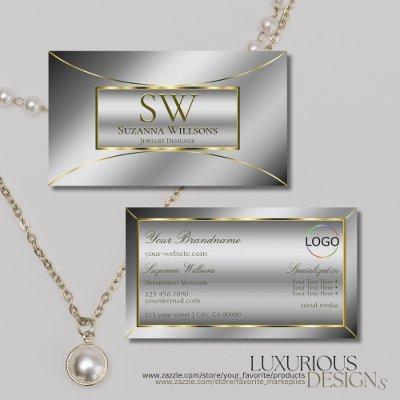 Luxury Silver Gold Decor with Monogram and Logo