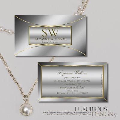 Luxury Silver Luminous Gold Decor with Monogram