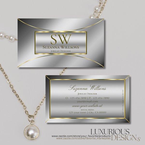 Luxury Silver Luminous Gold Decor with Monogram