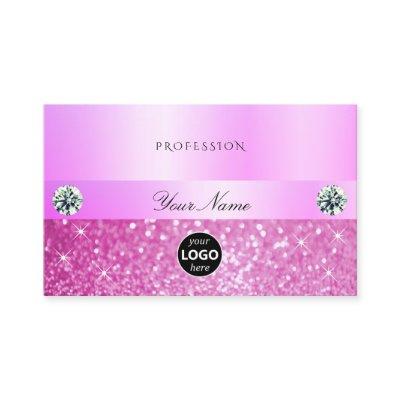 Luxury Sparkling Girly Pink Glitter with Logo Chic
