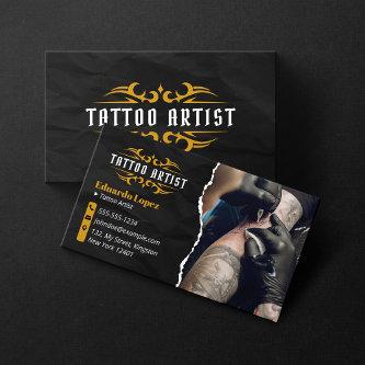 Luxury Tattoo Artist Gold Black Tattoo Shop