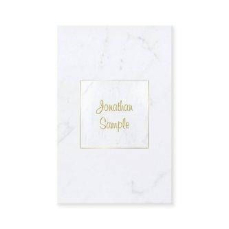 Luxury Template Elegant White Marble Gold Script