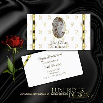Luxury White and Gold with Photo Patterned Letters
