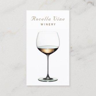 Luxury White Gold Wine Glass Vineyard Winery