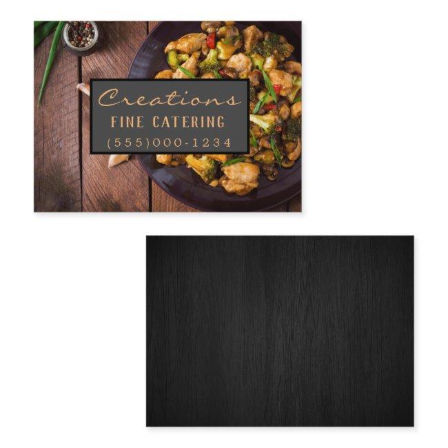 Luxury Wood Design Dinner Food Plate Chef Catering
