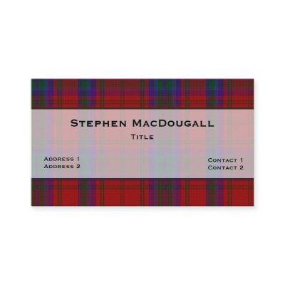 MacDougall Tartan Plaid Custom