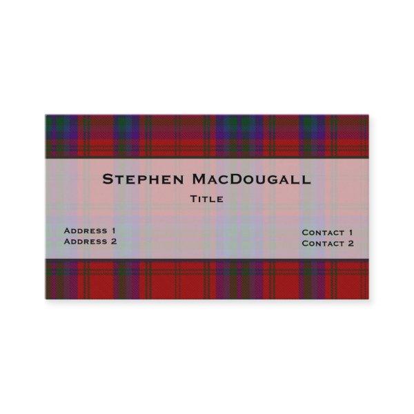 MacDougall Tartan Plaid Custom