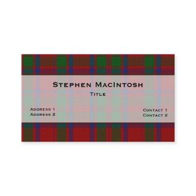 MacIntosh Tartan Plaid Custom