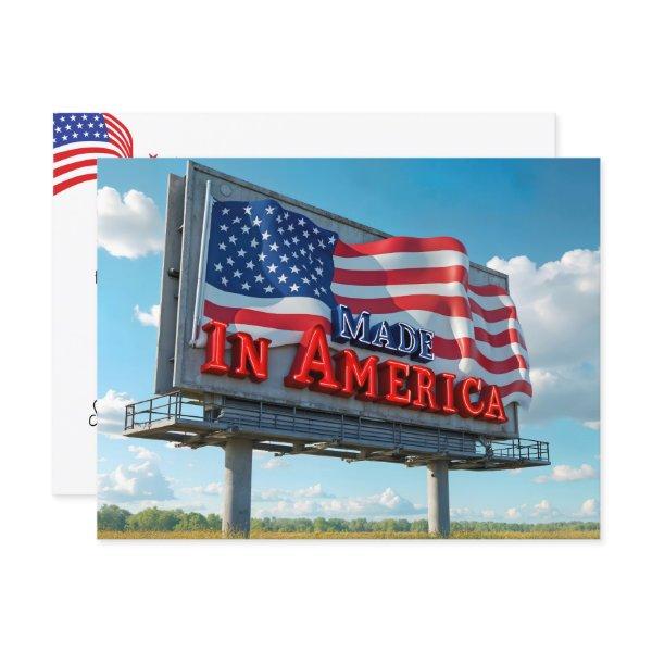 Made In America Billboard Postcard