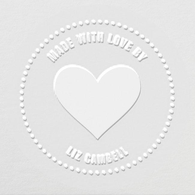 Made With Love Heart Embosser