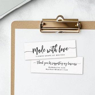 Made with Love Simple Elegant Script Chic Small Mini