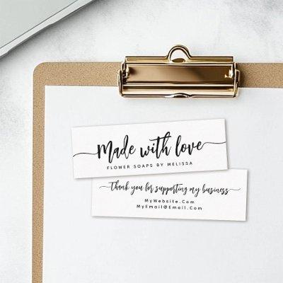 Made with Love Simple Elegant Script Chic Small Mini