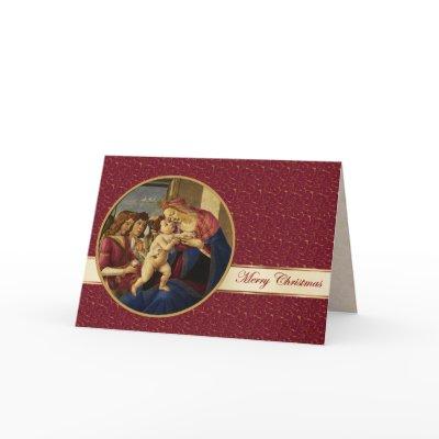 Madonna by Botticelli. Fine Art Christmas Card