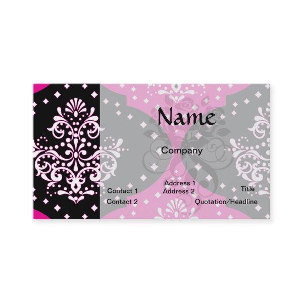 magent pink black white henna damask