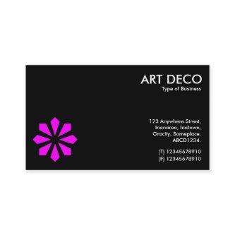 Magenta Art Deco Flower Symbol - Black