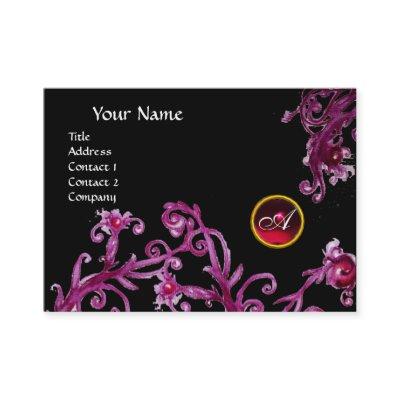 MAGIC BERRIES MONOGRAM black gem red burgundy