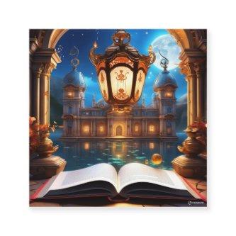 Magic Book in a Mysterious Utopian World Square