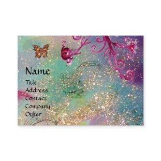 MAGIC BUTTERFLY blue green yellow gold sparkles
