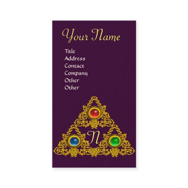 MAGIC ELFIC TALISMAN MONOGRAM, Gold Purple