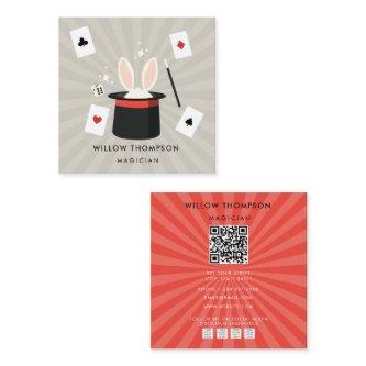 Magic Show Magician Illusion QR Code Social Media  Square