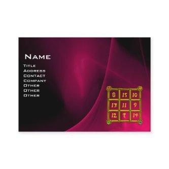 MAGIC SQUARE 33 , Pink Fuchsia Black