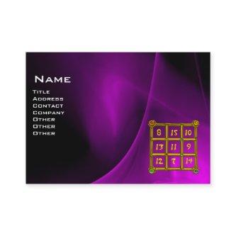 MAGIC SQUARE 33 Purple Black Fractal Waves