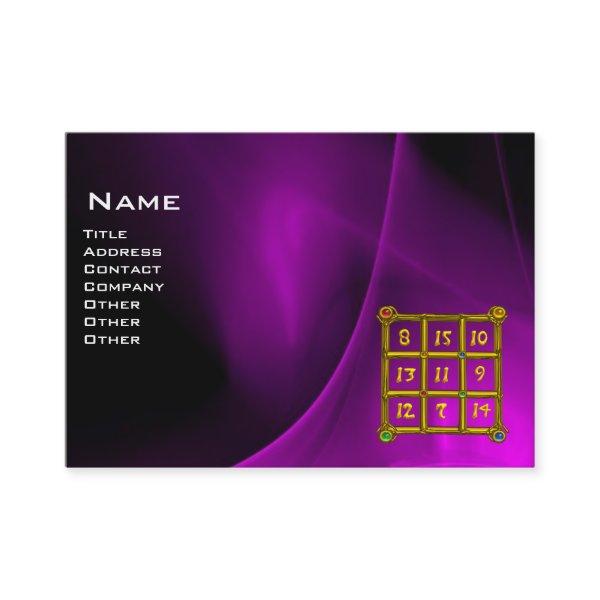 MAGIC SQUARE 33 Purple Black Fractal Waves