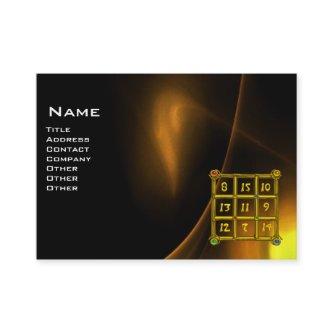 MAGIC SQUARE 33 , Yellow Brown Black