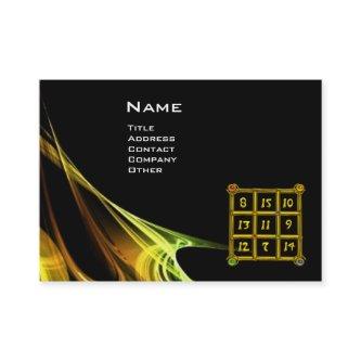 MAGIC SQUARE 33 , Yellow Brown Black