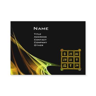 MAGIC SQUARE 33 , Yellow Brown Black