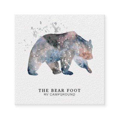 *~* Magical Bear  Nature Outdoors Watercolors Square