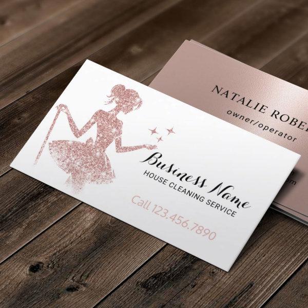 Magical Cleaning Rose Gold Glitter Maid Service